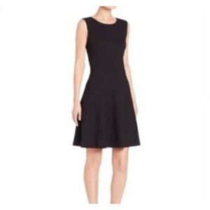 DVF Diane Von Furstenberg‎ Citra Fit And Flare Sleeveless Dress Black Size 10